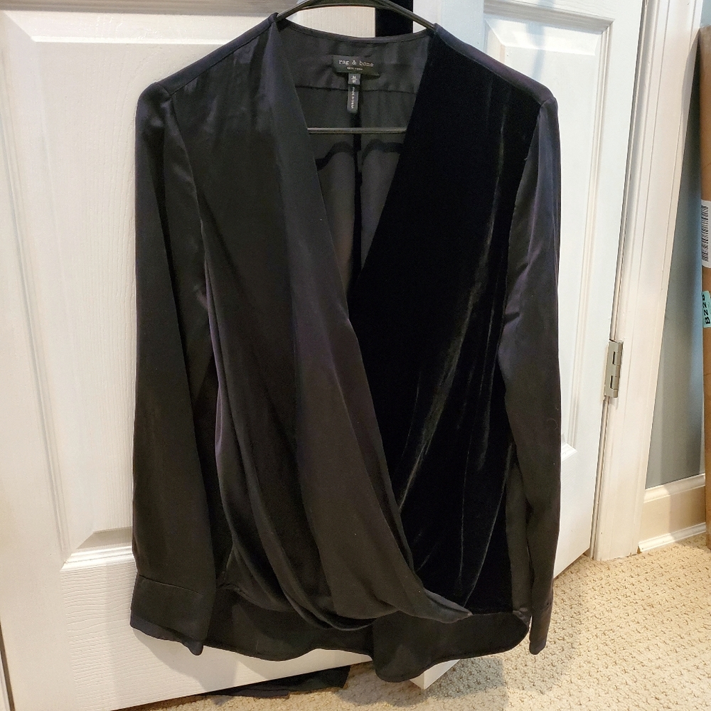Rag and bone Victor wrap blouse
